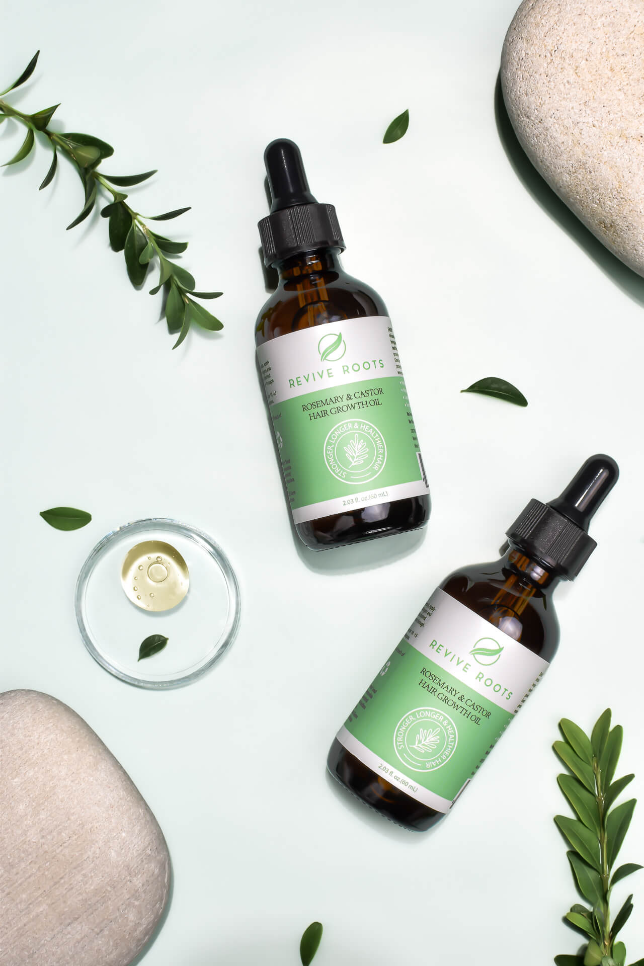 Bundle Rosemary & Castor Hair Growth Oil.
